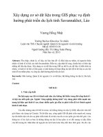 Xây dựng cơ sở dữ liệu trong GIS phục vụ định hướng phát triển du lịch tỉnh savannakhet lào 