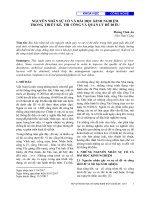 Nguyên nhân sự cố và bài học kinh nghiệm trong thiết kế, thi công và quản lý đê điều