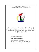 Biện pháp chỉ đạo một số hoạt động trải nghiệm sáng tạo cho học sinh góp phần duy trì sĩ số, tỉ lệ chuyên cần và nâng cao chất lượng giáo dục