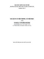 Emile Durkheim và những sai lệch xã hội trong xã hội học: Phần 1