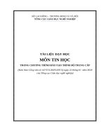 Tài liệu Dạy học môn Tin học - Trình độ Trung cấp (Tổng cục GDNN)
                                 - Nguồn: Internet