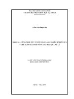 Đánh giá sự suy thoái và khả năng phục hồi hệ sinh thái đầm phá tam giang cầu hai tỉnh thừa thiên huế 
