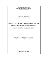 (Luận văn thạc sĩ) Nghiên cứu cấu trúc và đặc trưng từ trễ của hên mẫu bột Bi1-xSrxFeO3 chế tạo bằng phương pháp SOL - GEL