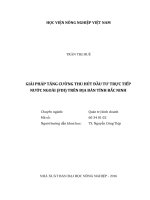 Giải pháp tăng cường thu hút đầu tư trực tiếp nước ngoài (fdi) trên địa bàn tỉnh bắc ninh   