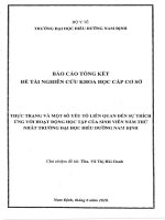 THỰC TRẠNG và một số yếu tố LIÊN QUAN đến TUÂN THỦ điều TRỊ của NGƯỜI BỆNH SAU CAN THIỆP ĐỘNG MẠCH VÀNH QUA DA tại TỈNH hải DƯƠNG năm 2018 