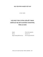 Giải pháp tăng cường liên kết trong chuỗi giá trị chè tại huyện tam đường, tỉnh lai châu   