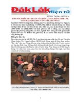 Bảo tồn, phát huy di sản văn hóa cồng chiêng Đắk Lắk giai đoạn 2012 - 2015: vẫn chỉ là bề nổi