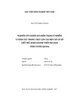 Nghiên cứu đánh giá hiện trạng ô nhiễm vi sinh vật trong thịt lợn tại một số cơ sở giết mổ, kinh doanh trên địa bàn tỉnh tuyên quang   