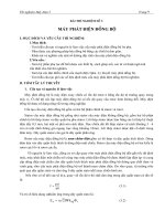 Thí nghiệm máy điện 2 - Bài thí nghiệm số 3 máy phát điện đồng bộ