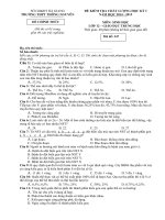 đề thi học kì II sinh 12