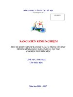 SKKN  một số kinh nghiệm dạy hát dân ca trong chương trình chính khóa và hoạt động tập thể cho học sinh tiểu học 