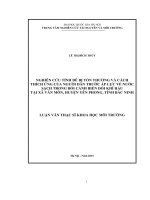 Nghiên cứu tính dễ bị tổn thương và cách thích ứng của người dân trước áp lực về nước sạch trong bối cảnh biến đổi khí hậu tại xã văn môn huyện yên phong tỉnh bắc ninh 