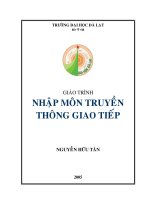 Giáo trình Nhập môn truyền thông giao tiếp