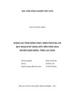Đánh giá tình hình thực hiện phương án quy hoạch sử dụng đất đến năm 2020 huyện nậm nhùn, tỉnh lai châu   