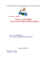 unit 13 activities  tiếng anh 7 sách cũ  nguyễn hồng hạnh  thư viện giáo án điện tử