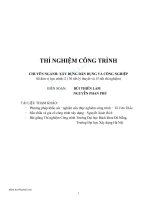 Ebook Thí nghiệm công trình: Chuyên ngành Xây dựng dân dụng và công nghiệp - Bùi Thiên Lam, Nguyễn Văn Phú