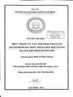 Thực trạng và các giải pháp chăm sóc người bệnh sau phẫu thuật kết hợp xương do gãy kín thân xương đùi 