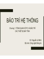 Bài giảng Bảo trì hệ thống: Chương 1 - ThS. Nguyễn Lê Minh