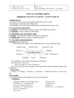 unit 8 celebrations  tiếng anh 9 sách cũ  nguyễn tiến lực  thư viện giáo án điện tử