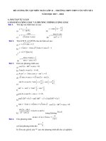 Ôn tập Chương III. Dãy số. Cấp số cộng và Cấp số nhân