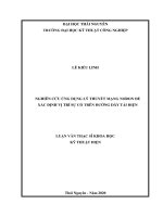 (Luận văn thạc sĩ) Nghiên cứu ứng dụng lý thuyết mạng nơron để xác định vị trí sự cố trên đường dây tải điện