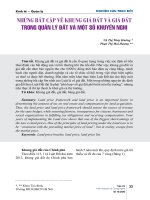 Những bất cập về khung giá đất và giá đất trong quản lý đất và một số khuyến nghị