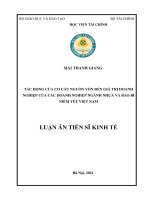 Tác động của cơ cấu nguồn vốn đến giá trị doanh nghiệp của các doanh nghiệp ngành nhựa và bao bì niêm yết việt nam 