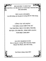 CÔNG TÁC XÂY DỰNG VĂN HÓA GIAO TIẾP ỨNG XỬ TẠI TRƯỜNG THCS