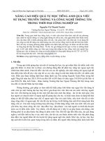 Nâng cao hiệu quả tự học tiếng Anh qua việc sử dụng truyền thông và công nghệ thông tin trong thời đại công nghiệp 4.0