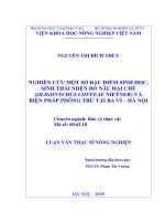 Nghiên cứu một số đặc điểm sinh học, sinh thái nhện đỏ nâu hại chè (oligonnychus coffeae nietner) và biện pháp phòng trừ tại ba vì   hà nội 