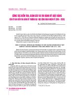 Công tác kiểm tra, giám sát và thi hành kỷ luật Đảng của ủy ban kiểm tra Đảng ủy Đại học Công đoàn nhiệm kỳ (2015-2020)