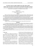 Vận dụng chuẩn nghề nghiệp giáo viên trung học trong việc xây dựng chuẩn đầu ra tại trường đại học sư phạm