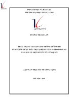 Thực trạng tai nạn giao thông đường bộ của người được điều trij tại bệnh viện 19-8 Bộ Công An năm 2019 và một số yếu tố liên quan