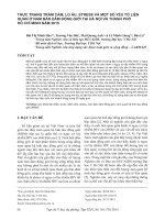 Thực trạng trầm cảm, lo âu, stress và một số yếu tố liên quan ở nam bán dâm đồng giới tại Hà Nội và Hồ Chí Minh năm 2015
