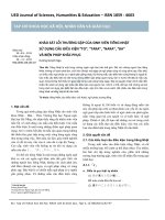 Khảo sát lỗi thường gặp của sinh viên tiếng Nhật sử dụng câu điều kiện “to”, “tara”, “nara”, “ba” và biện pháp khắc phục