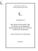 Thực trạng sử dụng thuốc y học cổ truyền của người bệnh đến khám tại Bệnh viện Quân y 354 năm 2019 và một số yếu tố liên quan