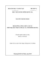 Tóm tắt Luận văn Thạc sĩ Quản lý công: Bồi dưỡng công chức cấp xã trên địa bàn thị xã Thuận An, tỉnh Bình Dương