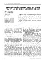 Vai trò của truyền thông đại chúng đối với việc phát huy dân chủ ở cơ sở tại Việt Nam hiện nay