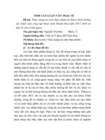 Thực trạng an toàn thực phẩm tại Khoa dinh dưỡng các bệnh viện công lập thuộc tỉnh Thanh Hóa năm 2017-2018 và một số yếu tố liên quan