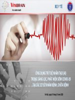 Bài giảng Ứng dụng trí tuệ nhân tạo (AI) trong sàng lọc, phát hiện sớm Covid-19 tại các cơ sở khám bệnh, chữa bệnh