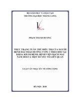 Thực trạng tuân thủ điều trị của người bệnh đái tháo đường type 2 theo dõi tại Khoa Khám bệnh, Bệnh viện Bạch Mai năm 2018 và một số yếu tố liên quan