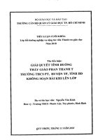 Giải quyết tình huống giáo viên trường THCS không soạn bài khi lên lớp