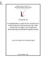 Suy dinh dưỡng và một số yếu tố liên quan ở trẻ em dưới 5 tuổi người dân tộc Chứt và dân tộc Vân Kiều tại 3 xã miền núi huyện Bố Trạch tỉnh Quảng Bình năm 2019