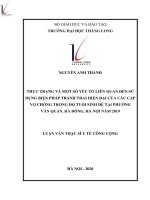 Thực trạng và một số yếu tố liên quan đến sử dụng biện pháp tránh thai hiện đại của các cặp vợ chồng trong độ tuổi sinh đẻ tại phường Văn Quán, Hà Đông, Hà Nội năm 2019.