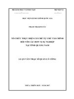 Tổ chức thực hiện cơ chế tự chủ tài chính đối với các đơn vị sự nghiệp tại tỉnh quảng nam