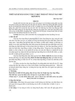 Thiết kế kế bài giảng tâm lý học theo kỹ thuật dạy học hợp đồng