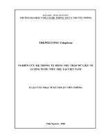 Nghiên cứu hệ thống tự động thu thập dữ liệu về lượng nước tiêu thụ tại việt nam 