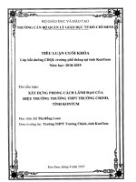 XÂY DỰNG PHONG CÁCH LÃNH ĐẠO CỦA HIỆU TRƯỞNG TRƯỜNG THPT