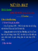 Bài giảng Ngữ văn Lớp 6 - Tiết 111, Bài 27: Lòng yêu nước (hướng dẫn đọc thêm)