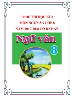 Bộ đề thi  kì II Ngữ văn 8